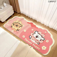 Phòng Ngủ Dễ Thương Đầu Giường Chăn Dài Bay Cửa Sổ Thảm Hoạt Hình Đường Chó Con Phòng Trẻ Em Dày Cashmere Chống Trơn Trượt Chân Thảm