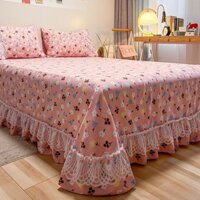 Phòng Ngủ Gia Đình 245x250cm Drap giường Ren Cho Giường 1.5m 1.8m Nệm Chống Trơn Trượt Trang Trí