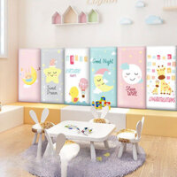 Phòng ngủ tatami đầu giường tự dính tường nền dán thảm chống va chạm cho trẻ em