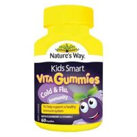 Phòng ngừa cảm lạnh, cúm- Nature’s Way Kids Smart Vita Gummies Cold & Flu, Immunity 60 viên