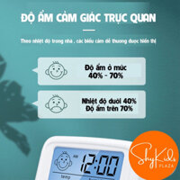 Phòng Nhiệt Kế Điện Tử 3 trong 1, Nhiệt Kế Phòng Ngủ Ẩm Kế Đa Chức Năng