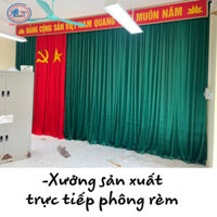 Phông rèm hội trường Rèm Trung Tín loại đẹp,nhận cắt may theo số đo yêu cầu