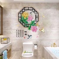 Phòng Tắm Nhà Vệ Sinh Ngói Dán Tường 3d Miếng Dán Ba Chiều Chống Thấm Nước Trang Trí Tường Bao Xấu Xí Tôn Chỉ Tự Dính
