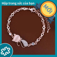 Phòng thí nghiệm của cô Sáng tạo Trang sức mới Thời trang Mắt mèo Đá Vòng tay mèo Tính khí thời trang Vòng tay Zircon Nữ