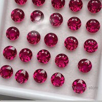 Phòng thí nghiệm Grown Pigeon Blood Ruby Round Cut có thể vượt qua kiểm tra độ cứng 9.0 Kim cương Tích cực Trang sức Mỹ Giấy chứng nhận GRC