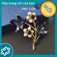 Phòng thí nghiệm Hàn Quốc Sáng Tạo Cánh Hoa Thổ Cẩm Hợp Kim Mạ Điện Thời Trang Giả Ngọc Trai Thổ Cẩm Nữ Quần Áo Phụ Kiện Pin
