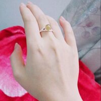 Phong Thuỷ Moki - Nhẫn bạc đá thạch anh tóc vàng cho mệnh #Thổ #Kim