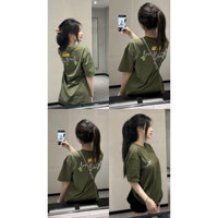 Phông Trước In sau thêu nha các bác, 3 màu xanh, đen , trắng , áo đôi cực đẹp nhaa chị em ơi🥰🥰
