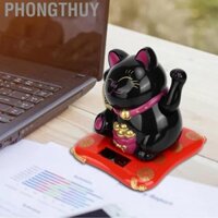 PhongThuy Maneki Neko chạy bằng năng lượng mặt trời vẫy tay mèo tiền may mắn bắt tay mèo quà tặng trang trí