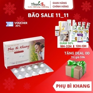 Phụ Bì Khang - hỗ trợ điều trị mề đay, hộp 30 viên