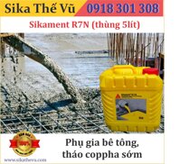 Phụ gia bê tông dân dụng giúp giảm nước, kéo dài thời gian ninh kết bê tông - Sikament R7N thùng 5lít