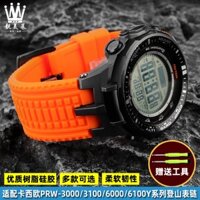 Phù Hợp Dây Đeo Bằng silicone Cho Đồng Hồ casio protrek series prw-3000 / 3100 / 6000 / 6100y