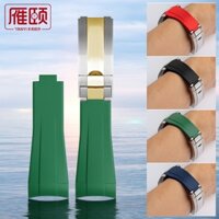 Phù Hợp Dây Đồng Hồ rolex Màu Xanh Dương / Đen / Xanh Lá Bằng Cao Su silicone Cong