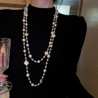 Phù Hợp Với Cao Cấp Nhỏ Hương Thơm Dây Chuyền Áo Len Hợp Thời Trang Niche Thiết Kế Cao Cấp Vòng Cổ Ngọc Trai Dài Quần Áo Phụ Kiện20250227