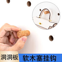 Phụ kiện bảng ghim Mumu iwood 15mm lỗ tròn, móc cork, giá treo chìa khóa gỗ, giá đỡ túi