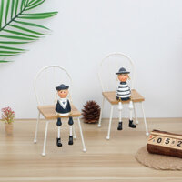 Phụ kiện búp bê BJD sáng tạo Ghế Mini tựa lưng bằng gỗ Đồ trang trí đạo cụ chụp ảnh bán buôn Z9OU