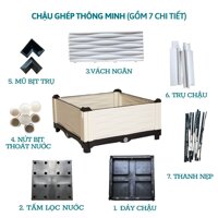 Phụ Kiện Chậu Ghép Thông Minh Trồng Cây, Trồng Rau, Trồng Hoa Cây Cảnh, Bền, Đẹp, Dễ Sử Dụng - Mũ bịt trụ