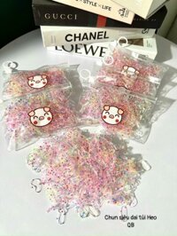 Phụ kiện cho bé DGS23-041 Chun thun cột tóc siêu dai túi hình heo đáng yêu