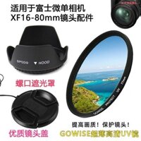 Phụ kiện cho máy ảnh không gương lật Fujifilm X-T4 XT4, nắp ống kính XF16-80mm + bộ lọc UV + nắp ống kính