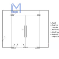Phụ Kiện Cửa Kính Thuỷ Lực - Kẹp dưới cửa kính thủy lực