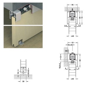 Phụ kiện cửa trượt Classic 120O Hafele 940.82.253