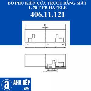 Phụ kiện cửa trượt Hafele 406.11.121