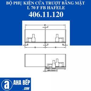 Phụ kiện cửa trượt Hafele 406.11.120