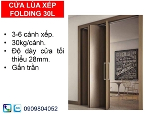 Phụ kiện cửa trượt xếp 6 cánh FOLDING 30-L 943.10.016