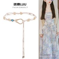Phụ kiện dây thắt lưng phong cách Bohemian cho phụ nữ, thắt lưng trang trí vintage cho váy, dây đeo thắt lưng mỏng dệt
