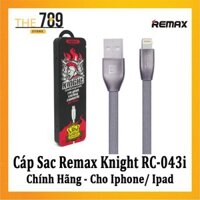 [PHỤ KIỆN ĐIỆN THOẠI]Cáp Sạc Nhanh Thông Minh - Tự Ngắt - Remax Knight RC-043i - Dùng cho Iphone