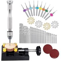 Phụ kiện DIY Crystal Resin xuyên biên giới Bộ dụng cụ khoan lỗ mini PCB mũi khoan màu Bộ khoan xoắn tay