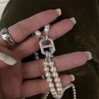 Phụ kiện DIY Đồng mạ vàng 18K dày mạ vàng đôi nút vòng cổ ngọc trai vòng tay khóa hạt