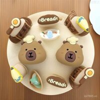 Phụ kiện DIY kiểu mới cho dép Crocs, charm giày, charm hoạt hình cáp ybara vui nhộn, cảm giác cao cấp