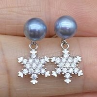 Phụ kiện DIY s925 bông tai ngọc trai bạc rỗng giá đỡ bạc nguyên chất sáp ong bông tai giá đỡ bông tai ngôi sao