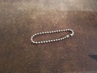 Phụ Kiện Dogtag - Dây Bi 12Cm Màu Trắng Bạc Có Khóa Chốt (Made In Usa - Steelstainless)