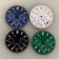 Phụ Kiện Đồng Hồ 31.8mm Lắp Ráp Thạch Anh Nhật Bản vk63 Chuyển Động Mặt Số Đồng Hồ Hoa Hồng Móng Tay Xanh Dạ Quang