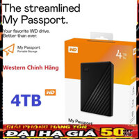 PHỤ KIỆN GIÁ RẺ ✅ Ổ cứng di động HDD 2.5 inch WD My Passport 4TB Portable USB 3.2 ( Đen ) New Chính Hãng 100% - Fullbox