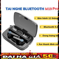 PHỤ KIỆN GIÁ RẺ ✅ Tai nghe bluetooth nhét tai M19 Pro TWS 5.1 - Cảm ứng không dây, Chống Nước IPX7 đàm thoại nghe nhạc