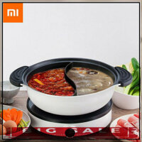 PHỤ KIỆN GIÁ TẠI KHO ▄ Nồi Lẩu 2 Ngăn 2 Vị Mijia 4L Induction Cooker Hợp Kim Nhôm Thép Inox 430 Không Gỉ