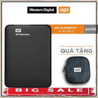 PHỤ KIỆN GIÁ TẠI KHO ▄ Ổ cứng di động HDD 2.5 inch WD Elements 500Gb USB 3.0 (Đen) Chính Hãng 100%  - Fullbox new  tặng