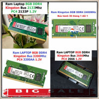 PHỤ KIỆN GIÁ TẠI KHO ▄ Ram LAPTOP 8GB ( KINGTON ) DDR4 2133Mhz 2400Mhz 2666Mhz 3200Mhz PC4 2133P 2400T 2666V 3200AA Dùng