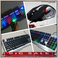PHỤ KIỆN GIÁ TẠI KHO ▄ Sự Kết Hợp Hoàn Hảo Combo Bàn Phím Chuột Gaming EWEADN K005 ( Đen ) Giả Cơ LED 7 mầu Giả Cơ LED R