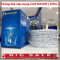 PHỤ KIỆN GIÁ TẠI KHO ▄v Thùng dây cáp mạng Cat5 NASUN - UTP CAT5E  ( 305m TRẮNG )
