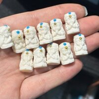 Phụ kiện hạt rời sơn thủ công Zakiram, gốc nhung hươu, vòng tay hạt DIY, phụ kiện hoạt hình