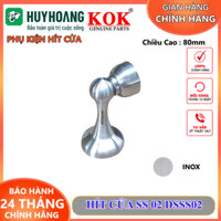 Phụ kiện hít cửa Huy Hoàng DSSS02 hít chặn cửa gỗ SS 02 chất liệu inox 304 kích thước 80mm phân phối chính hãng KOK
