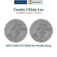 Phụ Kiện Khay &amp; Khăn Lau Cho Robot Lau Kính iLOBOT N361 HCR 02 &amp; N361i HCR 11 - Combo 2 Khăn Lau