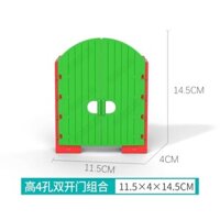Phụ kiện khối xây dựng hạt lớn, mái nhà, cửa, cửa sổ, tường, hàng rào, bộ phận trượt, đồ chơi xếp hình giáo dục cho trẻ em