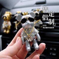 Phụ Kiện Khuếch Tán Hương Thơm Trang Trí Cửa Gió Điều Hòa Xe Hơi, Nước Hoa Ô Tô Hình Gấu Bearbrick Thời Trang