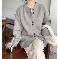 [Phụ kiện lãng mạn] Cảm giác lười biếng mềm mại Sáp dệt kim nhỏ Phong cách Nhật Bản Áo khoác Cardigan hàng đầu Thiết kế áo len màu xám lỏng lẻo dành cho nữ