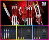 Phụ kiện lắp ráp EW mg hirm 1/100 4 kiếm sword astray katana set (red/blue/noir)
